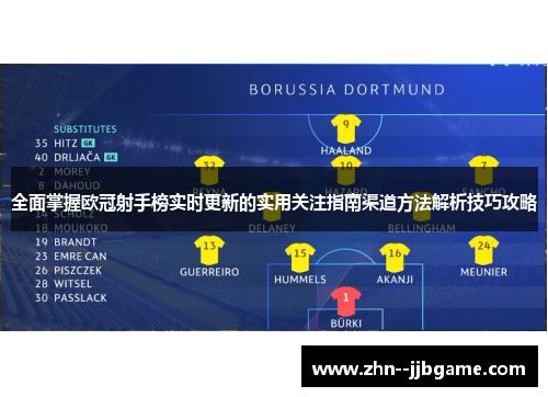 全面掌握欧冠射手榜实时更新的实用关注指南渠道方法解析技巧攻略